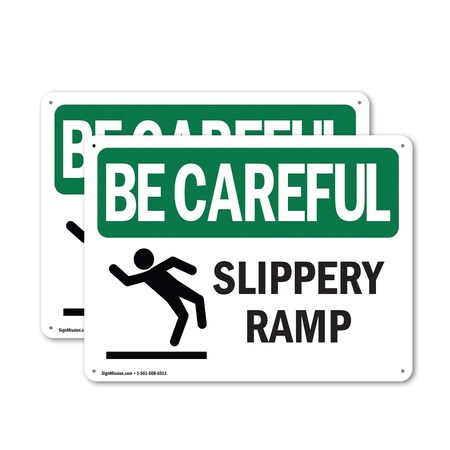 Signmission 12 in Height, 18 in Width, Aluminum, Rectangle OS-2PACK-BC-A-1218-L-10048